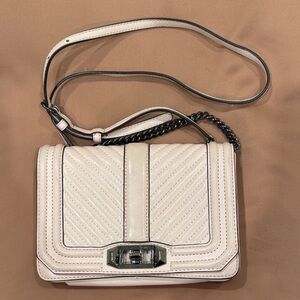 Rebecca Minkoff Blush Leather Quilted Crossbody Bag